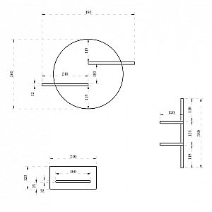 Полка Abber Stein AS1656 белая матовая купить в интернет-магазине сантехники Sanbest