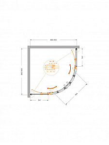 Душевой уголок Cezares PLANE 90х90 R-2-90-C-CR стекло прозрачное/профиль хром купить в интернет-магазине Sanbest