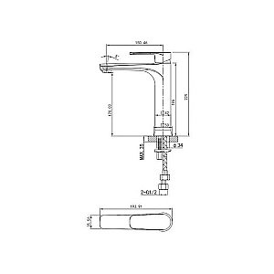 Смеситель для раковины Caprigo Atlantic 51-023 купить в интернет-магазине сантехники Sanbest