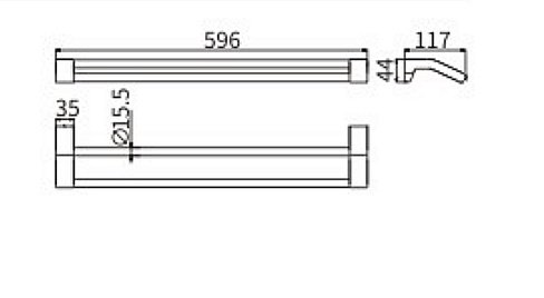 Полотенцедержатель CeramaLux Neo 51009 хром купить в интернет-магазине сантехники Sanbest