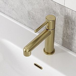 Смеситель для раковины Iddis Aiger AIGSB01i01 матовое золото купить в интернет-магазине сантехники Sanbest