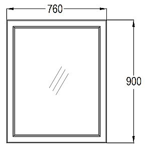 Зеркало Опадирис Омега 75 белое матовое в ванную от интернет-магазине сантехники Sanbest