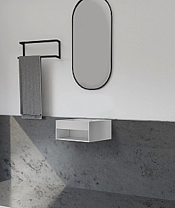 Тумба с раковиной ABBER Stein AS2645-0.6 белая матовая для ванной в интернет-магазине Sanbest