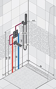 Смеситель для ванны PAINI Grazia 21PZSET26911THBATH черный матовый купить в интернет-магазине сантехники Sanbest