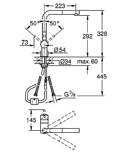 Смеситель для кухни Grohe Minta 32168000 хром купить в интернет-магазине сантехники Sanbest