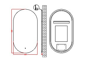 Зеркало Boheme 60 568-GM графит в ванную от интернет-магазине сантехники Sanbest