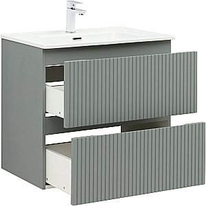 Тумба с раковиной Aquanet Джейн (Flat) 335433/330430 70 мисти грин для ванной в интернет-магазине Sanbest