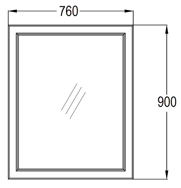 Зеркало Опадирис Омега 75 белое матовое в ванную от интернет-магазине сантехники Sanbest