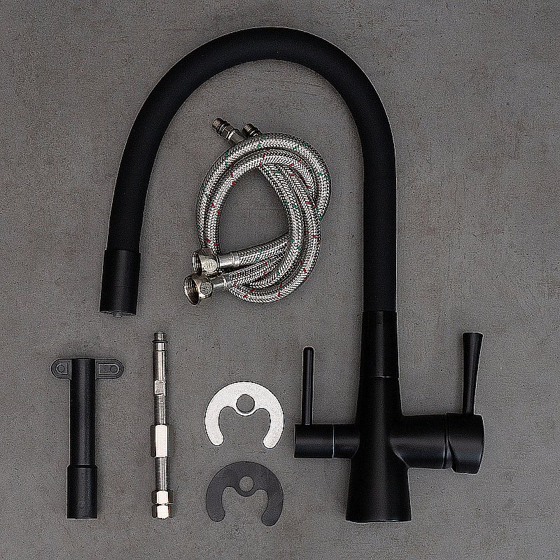 Смеситель для кухни Lemark Comfort LM3075BL085 черный купить в интернет-магазине сантехники Sanbest