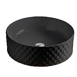 Раковина накладная Artceram ROMBO 44 OSL009 17 00 черная матовая купить в интернет-магазине Sanbest