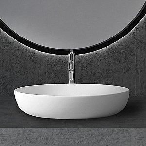 Раковина накладная ABBER Stein AS2619 белая матовая купить в интернет-магазине Sanbest