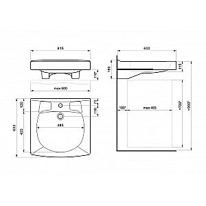 Раковина на стиральную машину Santek Пилот 60х60 1.WH30.1.971 белая, с кронштейнами и сифоном купить в интернет-магазине Sanbest