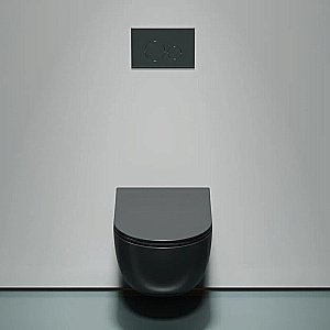 Унитаз подвесной Ceramica Nova Modena CN6063MDH безободковый, с крышкой микролифт, антрацит темный матовый купить в интернет-магазине Sanbest