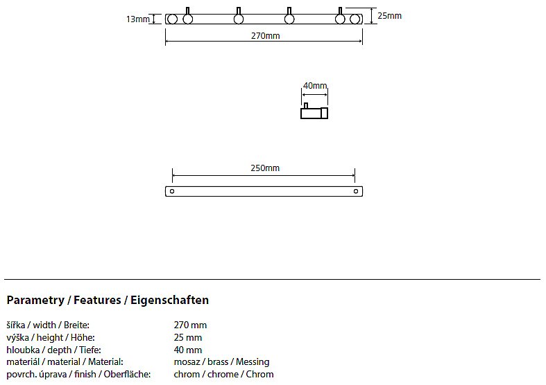 Крючок Bemeta Omega 104606102 купить в интернет-магазине сантехники Sanbest