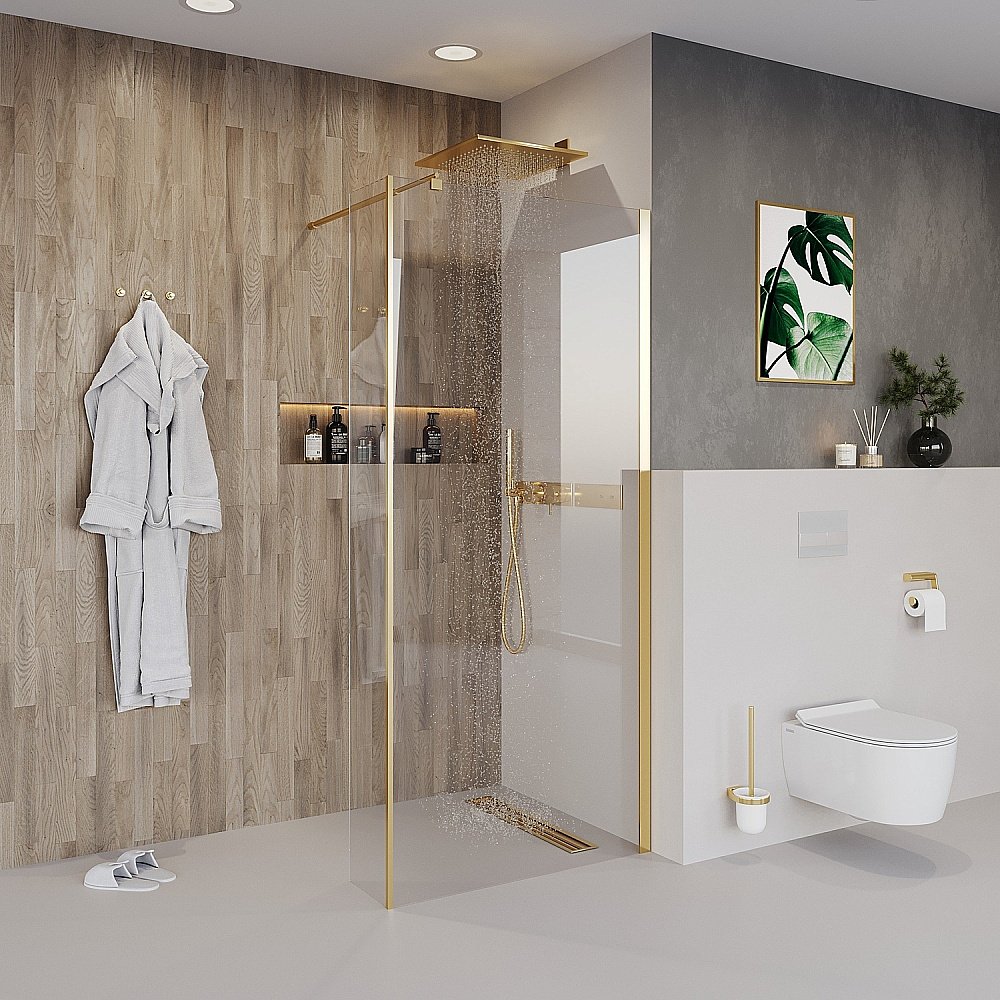 Душевое ограждение Niagara Nova NG-644-11GOLD 110х195 купить в интернет-магазине Sanbest