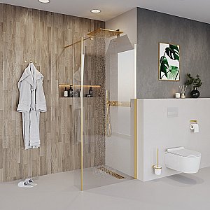 Душевое ограждение Niagara Nova NG-644-11GOLD 110х195 купить в интернет-магазине Sanbest