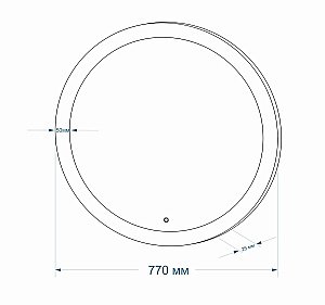 Зеркало Континент Rinaldi ЗЛП39 77x77 в ванную от интернет-магазине сантехники Sanbest