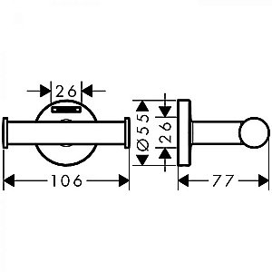 Крючок Hansgrohe Logis Universal 41725000 купить в интернет-магазине сантехники Sanbest