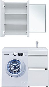 Тумба с раковиной Aquanet Вега 110 329123 белая для ванной в интернет-магазине Sanbest