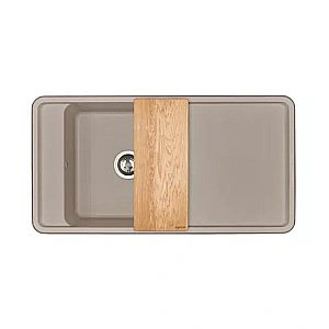 Мойка кухонная Акватон Беллис 97 серый шёлк купить в интернет-магазине сантехники Sanbest