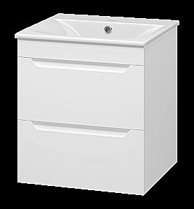 Тумба с раковиной Misty Бриз - 50 П-Бри-09050-012Я белая для ванной в интернет-магазине Sanbest