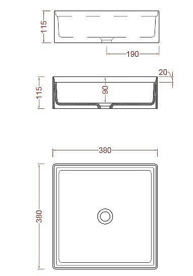 Раковина накладная Artceram SCALINO 38 SCL001 01 00 белая купить в интернет-магазине Sanbest