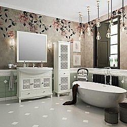 Тумба с раковиной Опадирис Омега 85 слоновая кость для ванной в интернет-магазине Sanbest