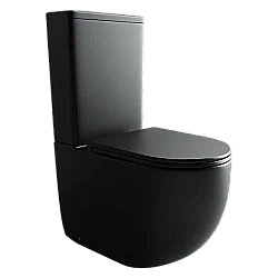 Унитаз напольный Ceramica Nova Metropol CN4001MB безободковый, с крышкой микролифт, с бачком, черный матовый купить в интернет-магазине Sanbest