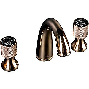 Смеситель для раковины Boheme Royal Cristal 297-Royal/CRST black золото/Preciosa купить в интернет-магазине сантехники Sanbest