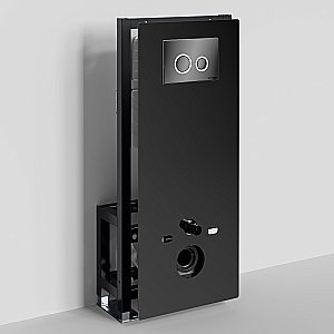 Инсталляция для унитаза WasserKraft Glan 66TLT.010.ME.BL.PB01 с черной глянцевой кнопкой купить в интернет-магазине сантехники Sanbest