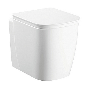 Приставной унитаз Black&White Gravity 7777WX безободковый, слив-торнадо, с крышкой микролифт, белый глянцевый купить в интернет-магазине Sanbest