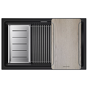 Кухонная мойка Paulmark Lumi-Multi Sink 74 LU-MULTI 74-BLM черная купить в интернет-магазине сантехники Sanbest
