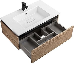 Тумба с раковиной Cezares Slider 80 SLIDER-800-1C-SO-RT дуб тангент для ванной в интернет-магазине Sanbest