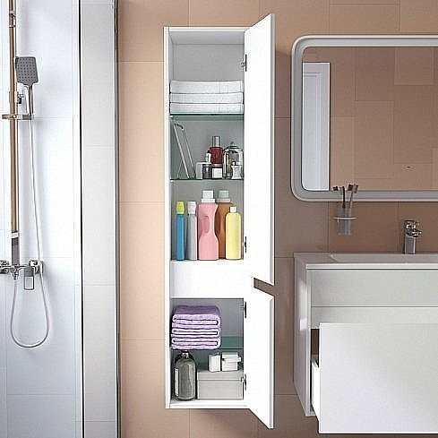 Пенал Iddis Esper 35 ESP35W0i97 белый для ванной в интернет-магазине сантехники Sanbest