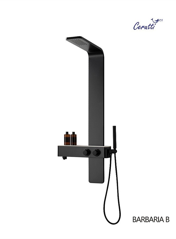 Душевая панель CeruttiSpa BARBARIA B CT9657 черная купить в интернет-магазине сантехники Sanbest