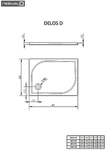 Душевой поддон Radaway Delos D 4D97545-03 90х75 белый купить в интернет-магазине Sanbest