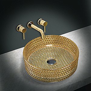 Раковина накладная Vincea 40 VBS-5GL05 золото купить в интернет-магазине Sanbest