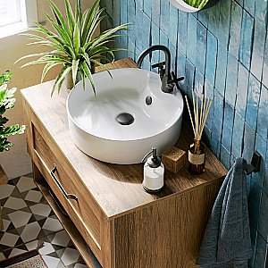 Тумба с раковиной Aqwella Craft 80 CRF0108 дуб балтийский для ванной в интернет-магазине Sanbest