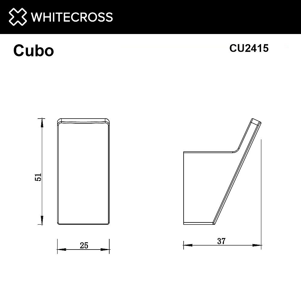 Крючок WhiteCross Cubo CU2415GLB золото брашированное купить в интернет-магазине сантехники Sanbest