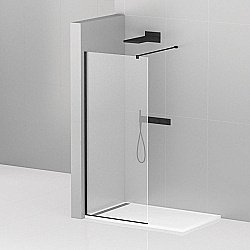 Душевое ограждение CEZARES LIBERTA-L-1-100-120-C-NERO кронштейн 120см купить в интернет-магазине Sanbest