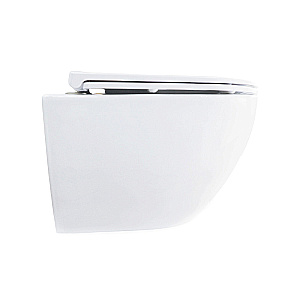Унитаз подвесной Azario Rumba AZ-5175T-WHT белый, безободковый, с крышкой микролифт, слив торнадо купить в интернет-магазине Sanbest