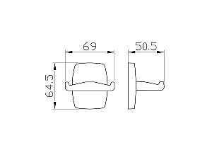 Двойной крючок для ванной WONZON & WOGHAND PORTO, Хром (WW-1501) купить в интернет-магазине сантехники Sanbest