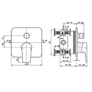 Смеситель для душа Ideal Standard Tesi A6586AA купить в интернет-магазине сантехники Sanbest