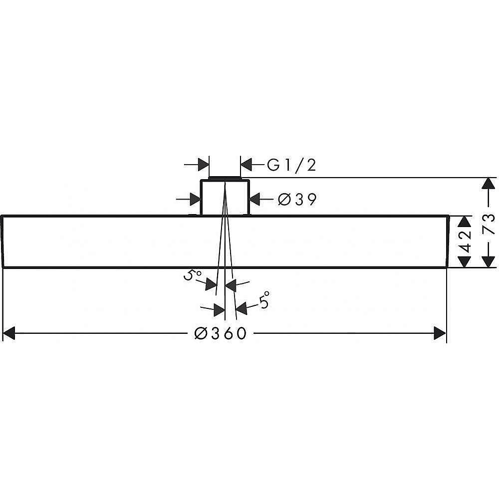 Верхний душ Hansgrohe Rainfinity 360 1jet 26231670 купить в интернет-магазине сантехники Sanbest