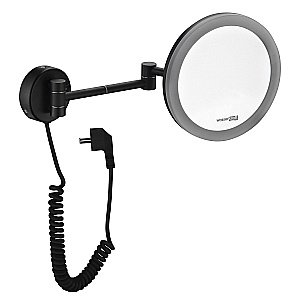 Зеркало косметическое WasserKRAFT K-1004BLACK купить в интернет-магазине сантехники Sanbest