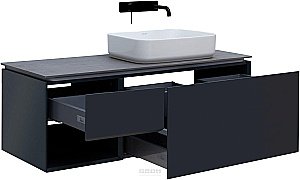 Тумба с раковиной Allen Brau INFINITY 120 1+1 антрацит матовый для ванной в интернет-магазине Sanbest