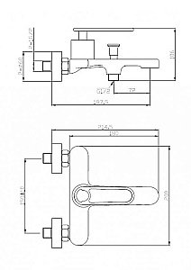 Смеситель для ванны Cezares MOMENTO-VD-01 хром купить в интернет-магазине сантехники Sanbest