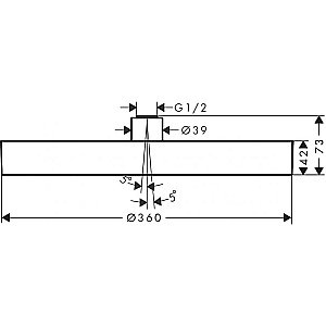 Верхний душ Hansgrohe Rainfinity 360 1jet 26231670 купить в интернет-магазине сантехники Sanbest