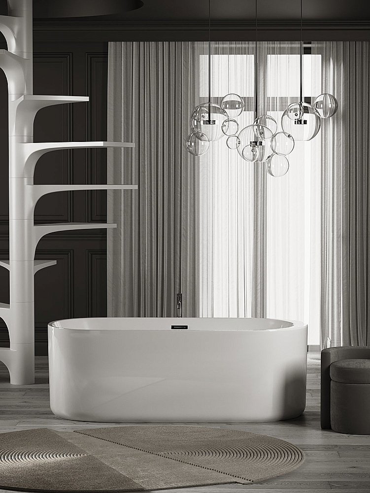 Акриловая ванна Sancos Fiori 170х80 FB04 белая купить в интернет-магазине Sanbest