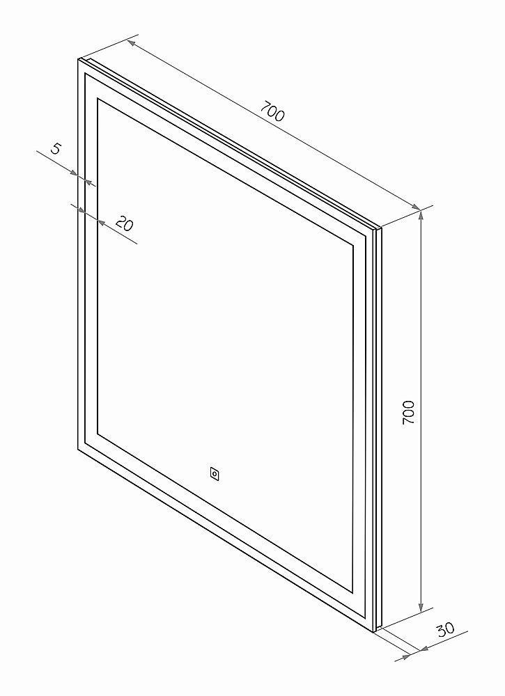 Зеркало Misty Сириус 70 СИР-02-70_70-14 в ванную от интернет-магазине сантехники Sanbest